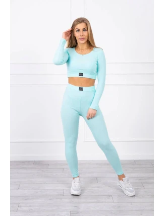 Pruhovaný top set 9353 mátový - Kesi Pruhovaný top set 9353 mátový - Kesi