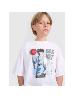 Chlapecké tričko oversize s potiskem 4F 4FJRAW25TTSHM3062-10S