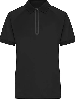 Daiber JN 1307 Dámské piqué polo se zipem 02.1307 black/black