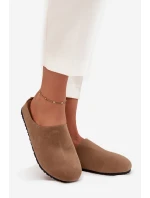 Dámské nazouváky na platformě tmavě béžové Sylviane
