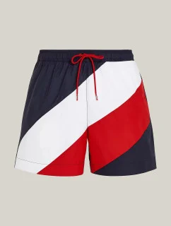 Pánské plavky UM0UM03261 DW5 tm. modré s pruhy - Tommy Hilfiger
