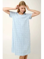 Vamp - Bavlněná noční košile s geometrickým potiskem 20934 - Vamp Vamp - Bavlněná noční košile s geometrickým potiskem 20934 - Vamp