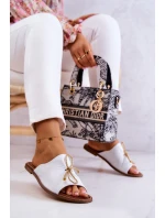 Zazoo Kožené 2659 Dámské Žabky Bílé