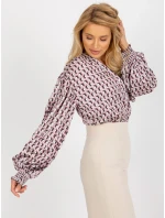 Dámská košile LK KS 509017 1.97 bílá a růžová - FPrice Dámská košile LK KS 509017 1.97 bílá a růžová - FPrice