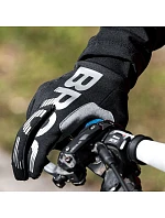 Zateplené cyklistické rukavice Rockbros, dlouhé, velikost: XXL - černo-šedé