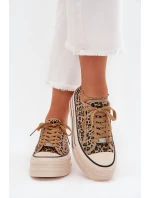 Dámské Tenisky Na Masivní Platformě Leopard Marinae