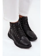 Dámské botky Ulverina – Černé, zateplené kožešinou, z eko kůže Dámské botky Ulverina – Černé, zateplené kožešinou, z eko kůže