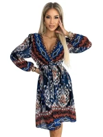 Šifonové šaty 516-1 indický vzor - Numoco