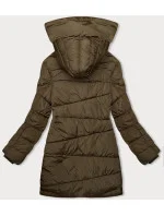 Zlatohnědá asymetrická dámská bunda (2M-21113) Zlatohnědá asymetrická dámská bunda (2M-21113)