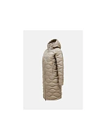 Dámský kabát PEAK PERFORMANCE Helium Down Coat Women, barva béžová Dámský kabát PEAK PERFORMANCE Helium Down Coat Women, barva béžová