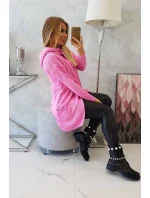 Svetr s obálkou dole světle růžový