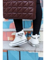 Tenisky na Vysokém Podpatku Big Star GG274027 Bile