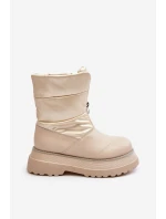 Dámské sněhové boty s tlustou podrážkou GOE MM2N4079 Bežové