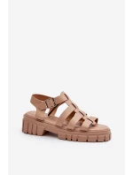 Dámské římské sandály béžové Rosarose