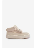 Zateplené dámské tenisky Big Star OO274A531 Krémové