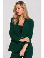 K141 Bunda s dvojitou kapsou a klopou - lahvově zelená K141 Bunda s dvojitou kapsou a klopou - lahvově zelená