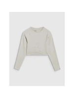 Dámské tričko 4F 4FRSS25TFLOF486-83S s crop-topem a dlouhým rukávem s výřezem na zádech