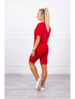 Souprava top+legíny červená Souprava top+legíny červená