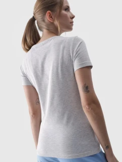 Dámské Hladké Tričko S Logem Šedé 4F