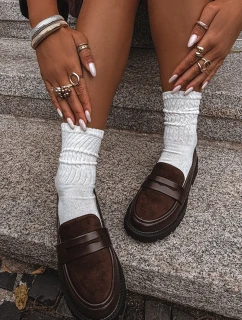 Dámské mokasiny z eko kůže čokoládové Cailen