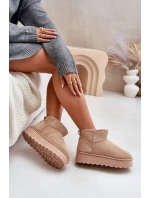 Dámské sněhové boty na platformě 20216-F Světle béžová - Xamella Dámské sněhové boty na platformě 20216-F Světle béžová - Xamella