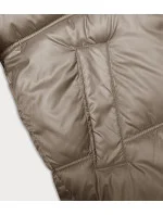 Béžová dámská bunda se střihem bubliny S'west (B8190-12)