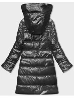 Vypasovaná dámská metalická zimní bunda v grafitové barvě Rosse Line (7227)
