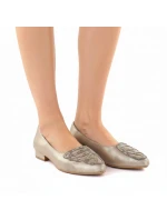 Dámské zlaté polobotky M.Daszyński SA201A-2