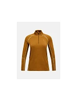 Termotriko PEAK PERFORMANCE Magic Half Zip Wool-blend Baselayer Women, hnědé Termotriko PEAK PERFORMANCE Magic Half Zip Wool-blend Baselayer Women, hnědé