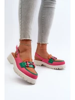 Dámské sandály na plochém podpatku s ozdobou oranžová D&A Dámské sandály na plochém podpatku s ozdobou oranžová D&A