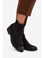 Dámské boty Vinceza – černé, na nízkém podpatku