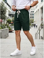 Pánské teplákové kraťasy, tmavě zelené, FashionStreet SX2634