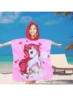 PončoBavlněné světové dětské plážové pončo s kapucí 60x60