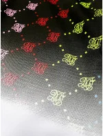 Černo-bílá pánská rozepínací mikina s barevným potiskem (8B989-1) Černo-bílá pánská rozepínací mikina s barevným potiskem (8B989-1)