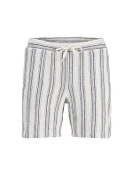 Jack&Jones pánské šortky JPSTJAIDEN COBA STRIPE JOG SHORTS REG SN 12274413 CLOUD DANCER/STRIPES
