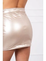 Dvouvrstvá sukně s expresní béžovou barvou