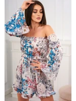 Květinové šaty v barvě ecru Květinové šaty v barvě ecru