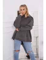 Zateplená mikina se zipem na zádech grafitová Zateplená mikina se zipem na zádech grafitová