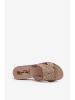 Pohodlné dámské žabky s cirkony Inblu BV000037 béžové