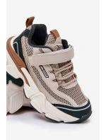 Tenisky Sportovní Boty Dětské Na Suchý Zip Béžové Ronivelle