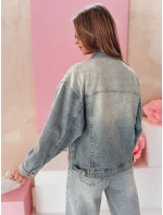 Dámská přechodná oversize katana bunda NOVAJIN modrá FashionStreet TY4838