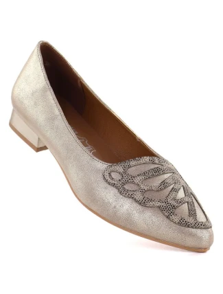 Dámské zlaté polobotky M.Daszyński SA201A-2