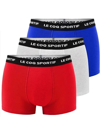 Le Coq Sportif pánské boxerky 3PAK červené šedé tmavě modré Le Coq Sportif pánské boxerky 3PAK červené šedé tmavě modré