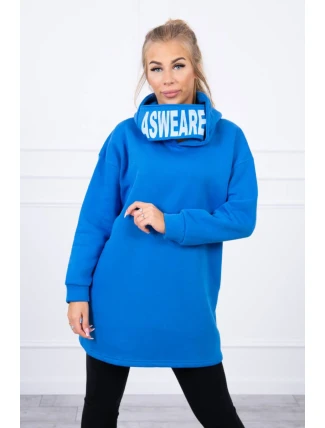 Chrpově modrá mikina s kapucí Chrpově modrá mikina s kapucí