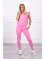 Kalhoty/oblek se selfie nápisy světle růžové