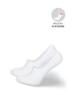 Dámské mikro-kotníkové bavlněné ponožky – bílé