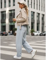 Dámské džíny se širokými nohavicemi světle modré DSTREET UY2893