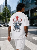 Pánské bavlněné tričko oversize s potiskem FashionStreet NX4011R Pánské bavlněné tričko oversize s potiskem FashionStreet NX4011R