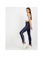 Námořnicky modré základní teplákové kalhoty s lemováním RUE PARIS (LO-DR-LK-239.14)