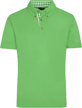 Daiber JN 716 Pánské piqué polo v tradičním krojovém stylu 02.0716 lime green/lime green white Daiber JN 716 Pánské piqué polo v tradičním krojovém stylu 02.0716 lime green/lime green white